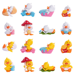 Cute Miniature Yellow PVC Duck Doll Tiny Duck Figurine for Gardening & Landscaping DIY Desktop Car Ornaments Decorations