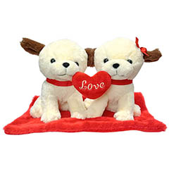 Plush Puppy Valentine Soft Toy