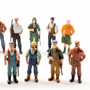 Mini Model Plastic Toy Farmer Action Figure Figurines Miniature People Figurines