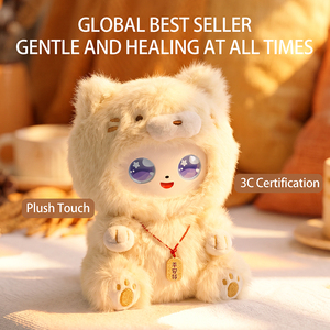 JOPARK ODM AI Dialogue Plush Toy Yellow LED Screen Plush Doll
