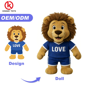 Kinqee Custom Lion Keychain Stuffed Animal Oem Soft Mascot Pendant Plusheis Cuddly Soft Plush Toy Custom Plush Keychain