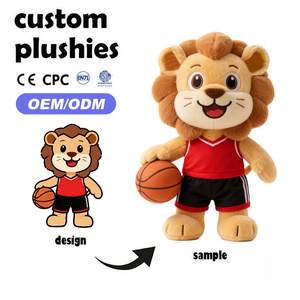 Custom Super Soft Plush Lion Plant-Themed Sports Mascot Doll