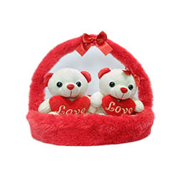 Velvet Heart Plush Teddy Bear